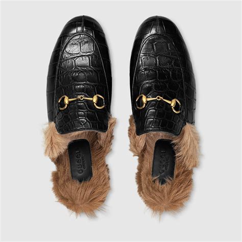 mocassino gucci con pelo|Gucci.